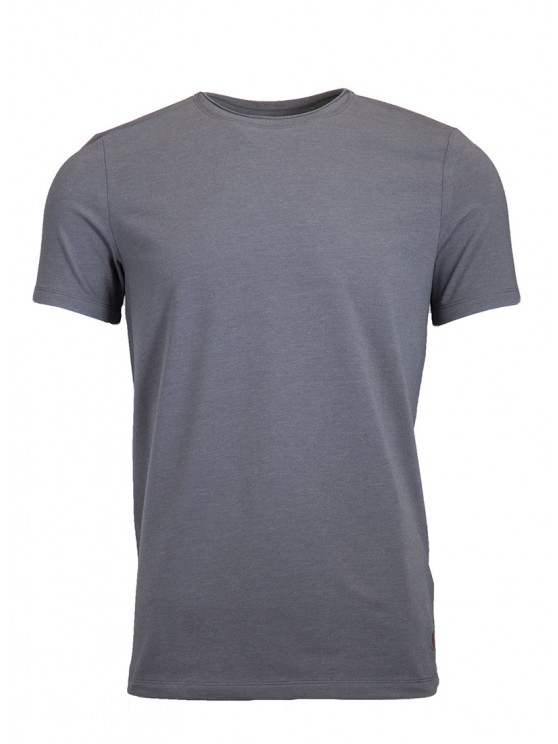 Grey Crew Neck Detailed T-Shirt