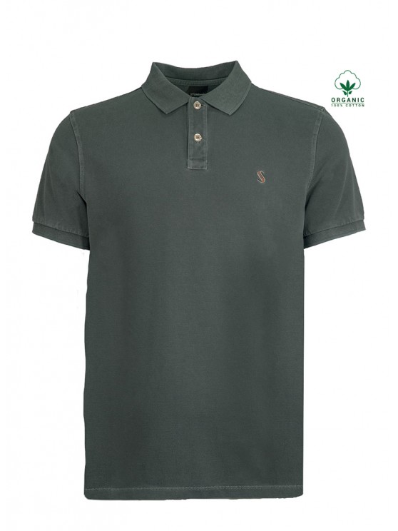 Dark green Organic Cotton Polo Shirt
