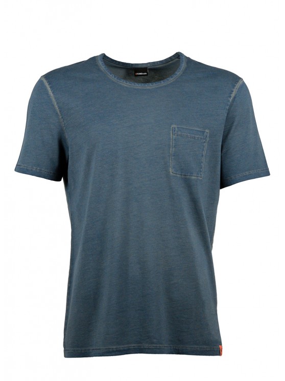 Cold Dye-Navy Blue %100 Cotton T-shirt