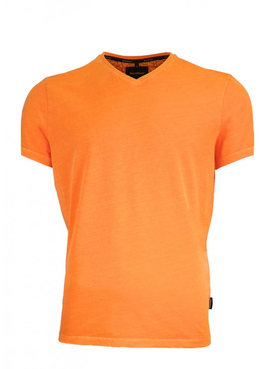 V Neck Orange T-Shirt