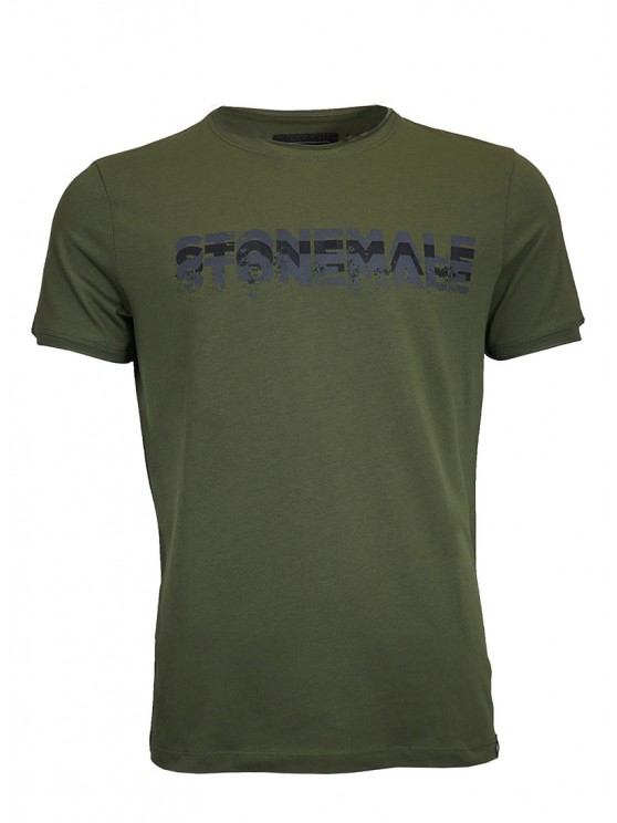Khaki Green Stonemale T-Shirt