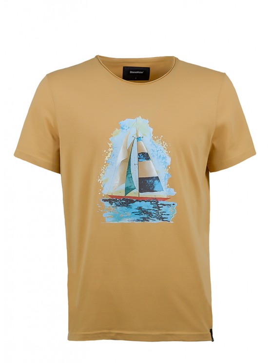 Mustard Sailboat T-Shirt