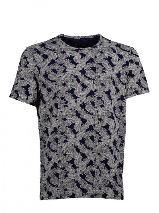 Navy Blue Digital Printing T-Shirt